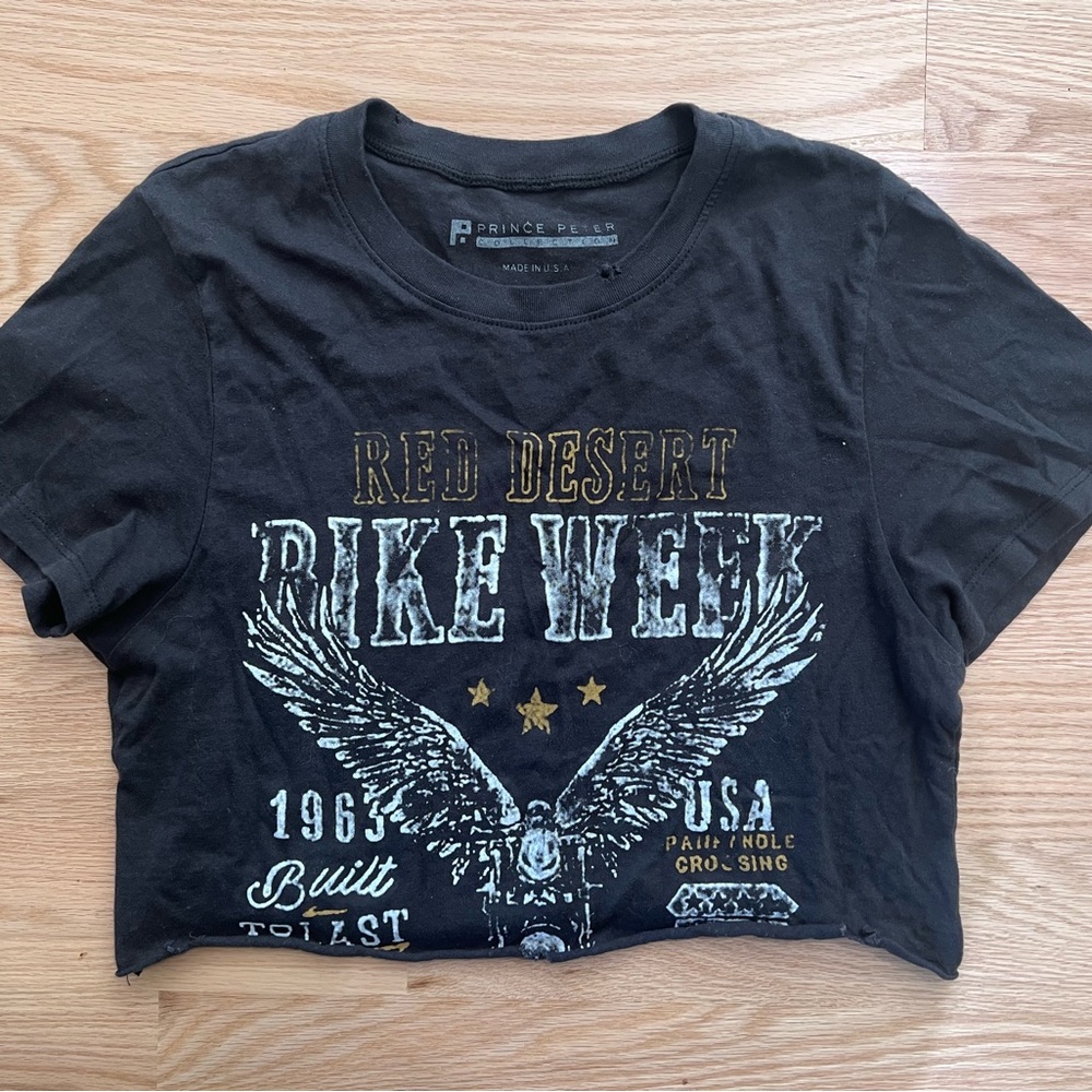 Prince Peter collection motorcycle crop graphic tshirt. Size xs. Worn twice